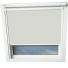 Pale Grey VELUX Skylight Window Blinds White Frame Detail