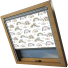 Rainbow Natural Aurora Skylight Window Blinds Silver Frame Side Detail