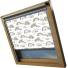 Rainbow Natural VELUX Skylight Electric Window Blinds Silver Frame Side Detail