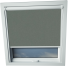 Rock Grey Axis 90 Skylight Window Blinds White Frame Detail