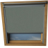 Rock Grey Keylite Skylight Window Blinds Silver Frame Detail