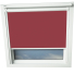 Scarlet Red Keylite Skylight Window Blinds White Frame Detail