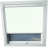 Shower Proof Beige Aurora Skylight Window Blinds White Frame Detail