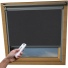 Shower Proof Black VELUX Skylight Electric Window Blinds Silver Frame Detail