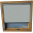 Shower Proof Grey Aurora Skylight Window Blinds Silver Frame Detail