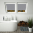 Shower Proof Grey Balio White Frame Skylight Window Blinds