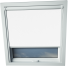 Shower Proof White Dakea Skylight Window Blinds White Frame Detail