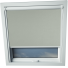 Silver Shimmer Balio Skylight Window Blinds White Frame Detail