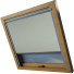 Silver Shimmer Rooflite Skylight Electric Window Blinds Silver Frame Side Detail