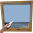 Sky Blue Aurora Skylight Electric Window Blinds Silver Frame Detail