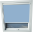 Sky Blue Axis 90 Skylight Window Blinds White Frame Detail