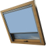 Sky Blue Balio Skylight Window Blinds Silver Frame Side Detail