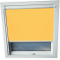 Sunflower Yellow Dakea Skylight Window Blinds White Frame Detail