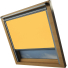 Sunflower Yellow Keylite Skylight Window Blinds White Frame Detail