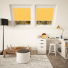 Sunflower Yellow Aurora White Frame Skylight Window Blinds