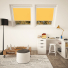 Sunflower Yellow VELUX White Frame Skylight Window Blinds