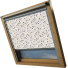 Terazzo Natural Keylite Skylight Window Blinds White Frame Detail