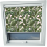 Tropical Leaves Roto Skylight Window Blinds White Frame Detail