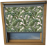 Tropical Leaves VELUX Skylight Window Blinds Silver Frame Detail