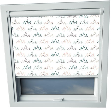 Alps Pastel Aurora Skylight Window Blinds White Frame Detail