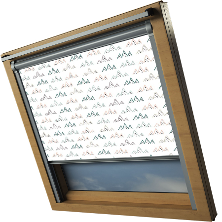 Alps Pastel Keylite Skylight Window Blinds White Frame Detail