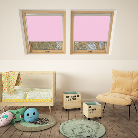 Baby Pink Balio Skylight Window Blinds