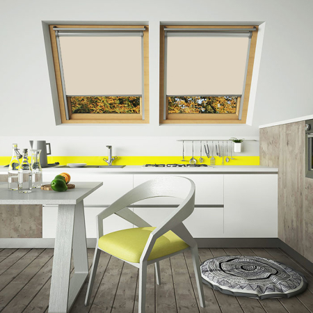 Beige Keylite Skylight Window Blinds