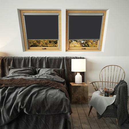 Black Aurora Skylight Window Blinds