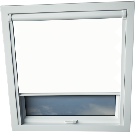 Bright White Balio Skylight Window Blinds White Frame Detail