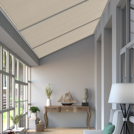 Cream Electric Conservatory Roof Blind