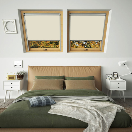 Cream Aurora Skylight Window Blinds