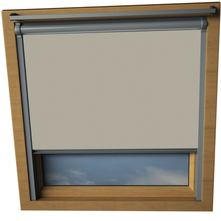 Espresso Keylite Skylight Window Blinds Silver Frame Detail