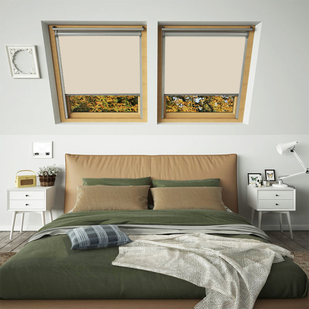 Gentle Beige VELUX Skylight Window Blinds