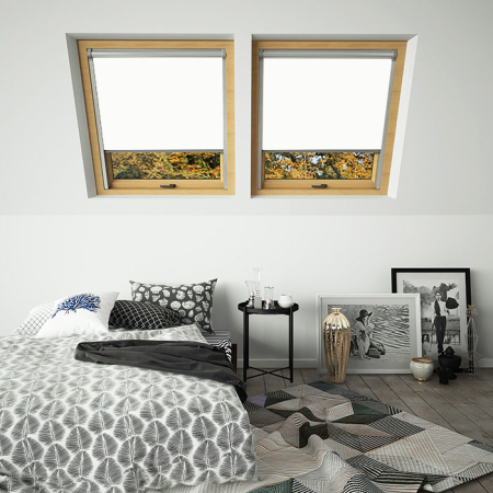 Ice White Dakea Skylight Window Blinds