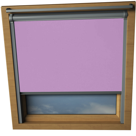 Lavender Keylite Skylight Window Blinds Silver Frame Detail