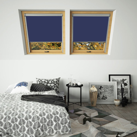 Navy Balio Skylight Window Blinds