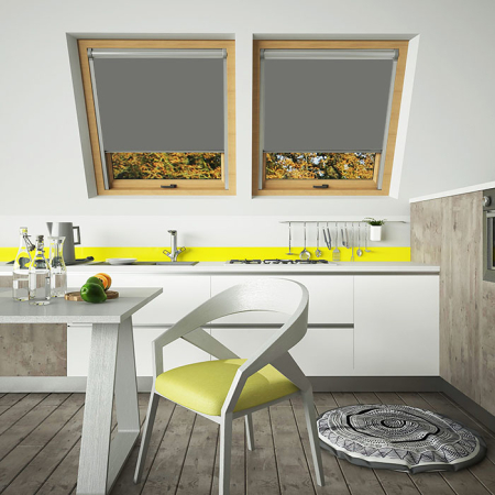 Rock Grey Dakea Skylight Window Blinds