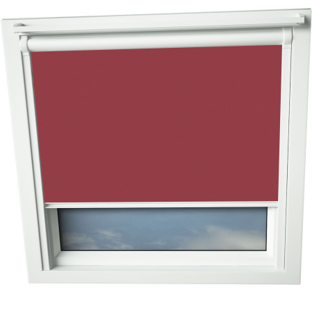 Scarlet Red Keylite Skylight Window Blinds White Frame Detail