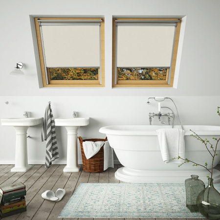 Shower Proof Beige Keylite Skylight Window Blinds