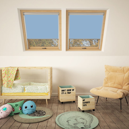 Sky Blue Aurora Skylight Window Blinds