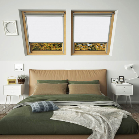 Snow White Keylite Skylight Window Blinds