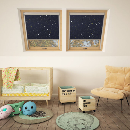 Stars At Night Aurora Electric Skylight Window Blinds