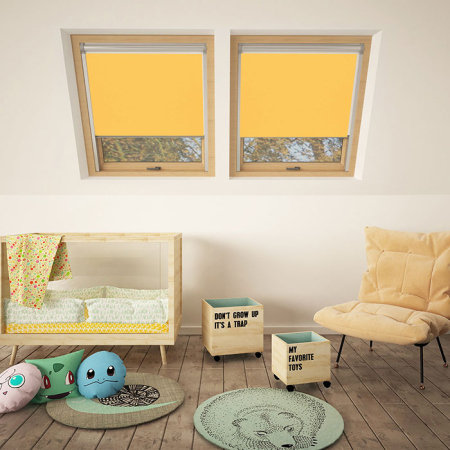 Sunflower Yellow Aurora Skylight Window Blinds