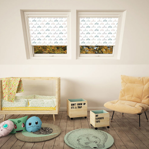 Alps Pastel Axis 90 White Frame Skylight Window Blinds