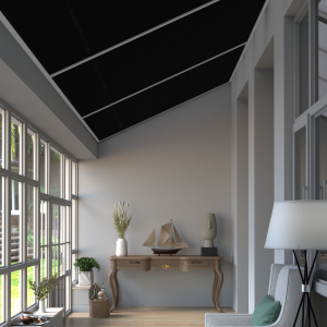 Black Electric Conservatory Roof Blind