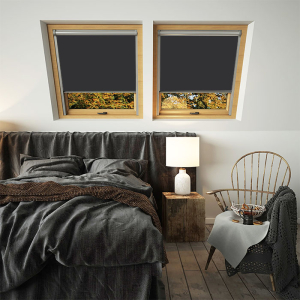 Black Balio Skylight Window Blinds