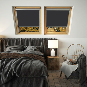 Black Keylite Skylight Window Blinds