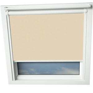 Hopsack VELUX Skylight Window Blinds White Frame Detail