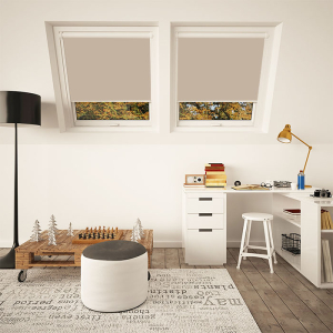 Hopsack Fakro White Frame Skylight Window Blinds