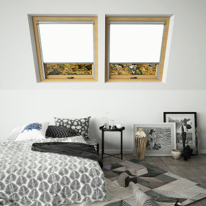 Ice White Aurora Skylight Window Blinds